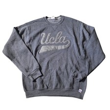 UCLA Crewneck Sweatshirt Gray Russell Athletic Mens Medium Spellout