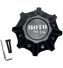 Moto Metal Gloss Black Wheel Center Cap Wscrews T142l215-h48-s1 Moto Metal Gloss Black Wheel Center Cap Wscrews T142l215-h48-s1