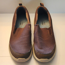 SKECHERS GOwalk Men  s Brown Slip-On Walking Sneakers US 10.5 EU 44 UK 9.5