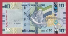 SIERRA LEONE - 10 Leones Banknote 2022 Issue Crisp & Clean UNCIRCULATED - LOOK!!