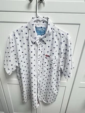 Dixxon Flannel CO Sea Legs Shirt Men L Short Sleeve Button