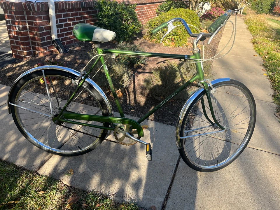Bicicleta Green Schwinn Speedster 1973 3 velocidades 54"" ruedas 26" Foto 2 de 4