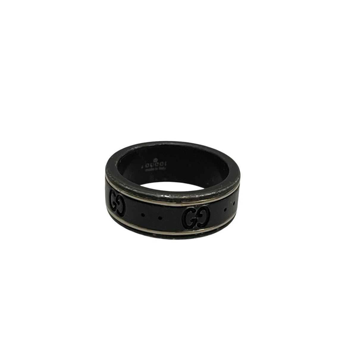 Bague Gucci noire US5.25 251124   Bijoux de luxe authentiques