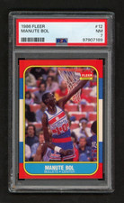 1986-87 Fleer Manute Bol PSA 7 Rookie Card RC NM #12 Washington Bullets. rookie card picture