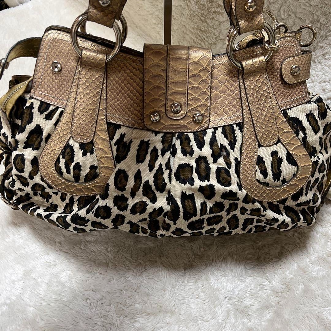 バッグ 00s archive GUESS hand bag 2way leopard バッグ 00s archive GUESS hand bag 2way leopard Vintage