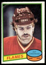 1980-81 O-Pee-Chee VTG OPC Set Break Crease Guy Chouinard Calgary Flames #45