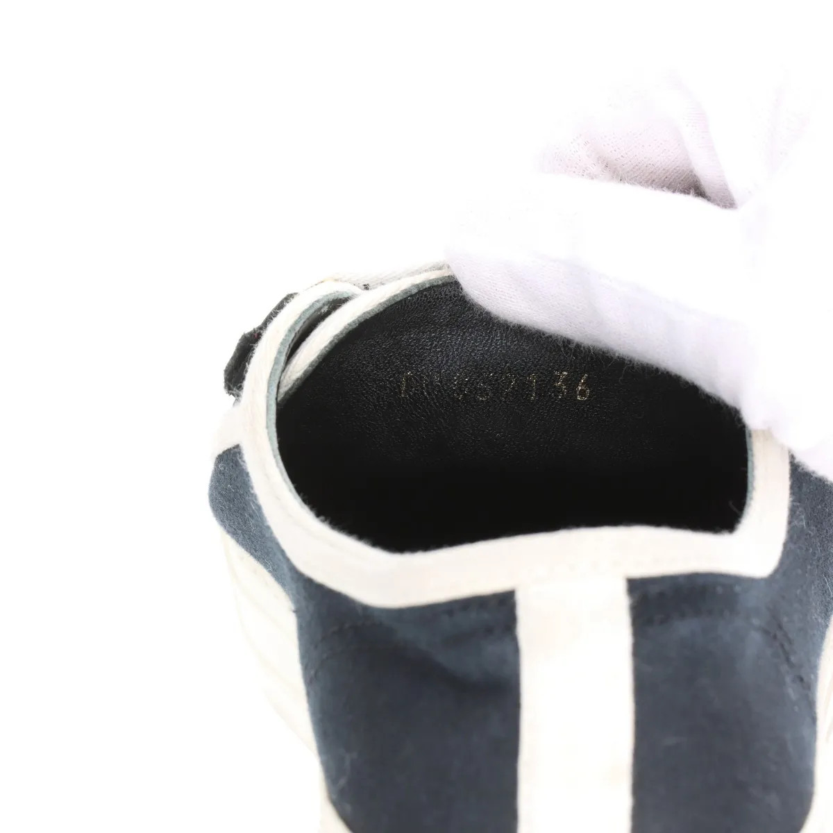 Christian Dior WALK'N'DIOR Canvas & Leather Sneakers 36 Ladies' navy x ivory DC0 thumbnail 10