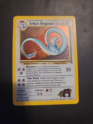 erika's dragonair pokemon card value Pokemon Gym Booster 1 Leaders Stadium Single Card Holo Rare Erikas Dragonair Japanese Beckett - 8.5 NMMint 0013840160