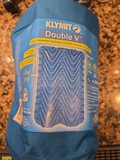 Klymit 2 Person Double V Packable Sleeping Pad - Blue 06DVBL02E New