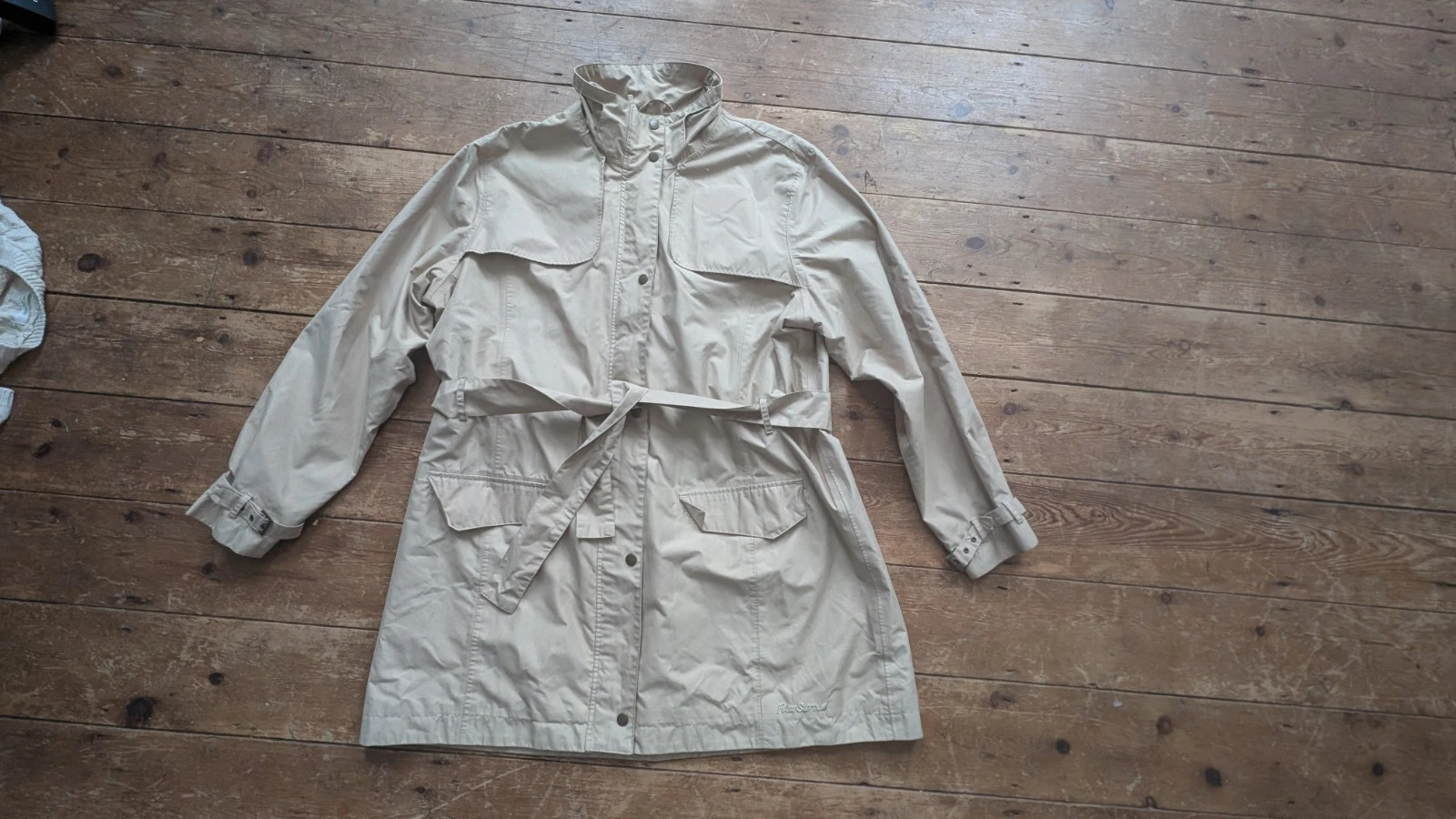 Peter Storm Women's beige trench jacket with a belted waist size 18
