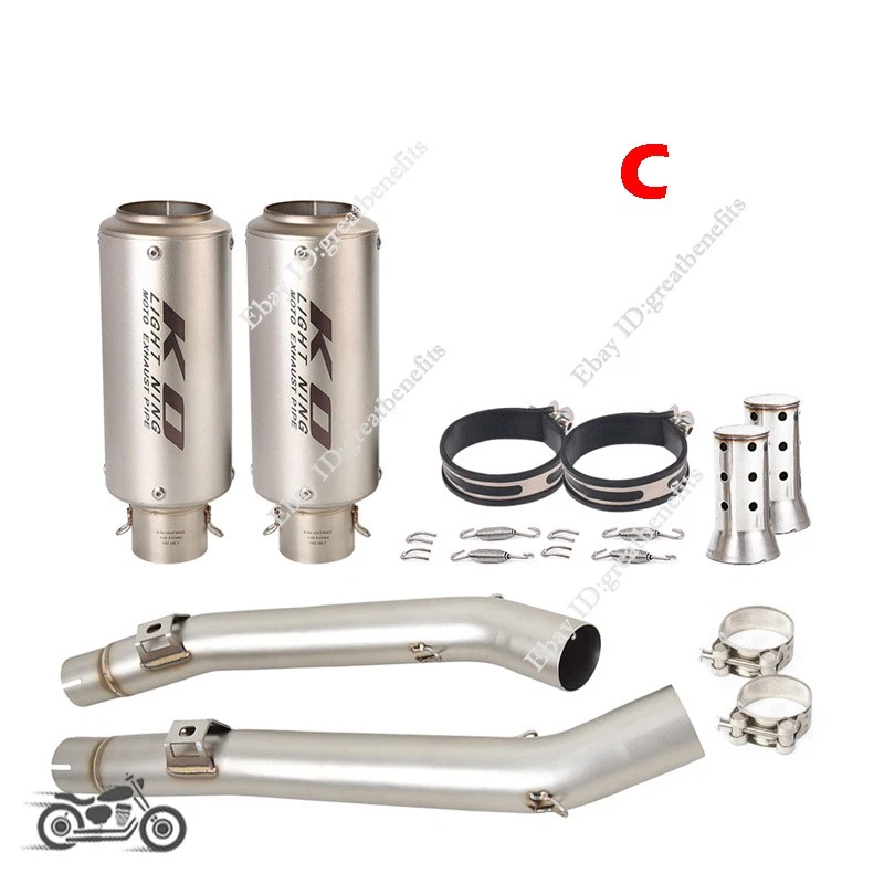 Silenciadores de tubo de escape de enlace medio deslizables para Suzuki V-STROM 1000 DL1000 2002-2013 Foto 3 de 4