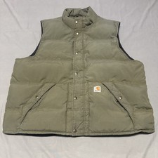 Carhartt MOSS Army Green Goose Down VEST men  s Size L Large 100118 301 V01 MOS