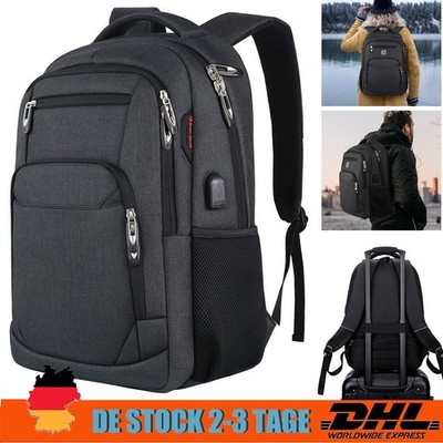 Laptop Rucksack Damen/Herren Sport USB Schulrucksack Wandern Reise Arbeit Ranzen