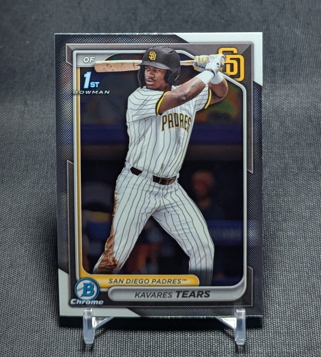 Kavares Tears 1st Chrome Prospect Rookie 2024 Bowman Draft Card #BDC-57 Padres