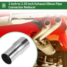 2" OD to 2.35" OD Mandrel Exhaust Bend Elbow Concentric Reducer Pipe Adapter