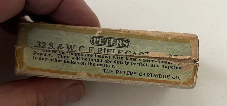 .32 COLT PETERS CARTUCHO COMPAÑÍA 2 PIEZAS MUNICIÓN CAJA FUEGO CENTRAL Smith Wesson Foto 4 de 4