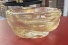 Archimede Seguso Midcentury Murano Glass Bowl with Gold Flecks, Italy, 1960s