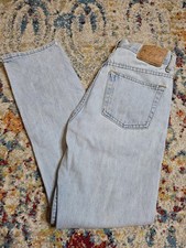 Vintage 90's Gap Men's Slim Fit Straight Light Wash Denim Blue Jeans Size 30x30
