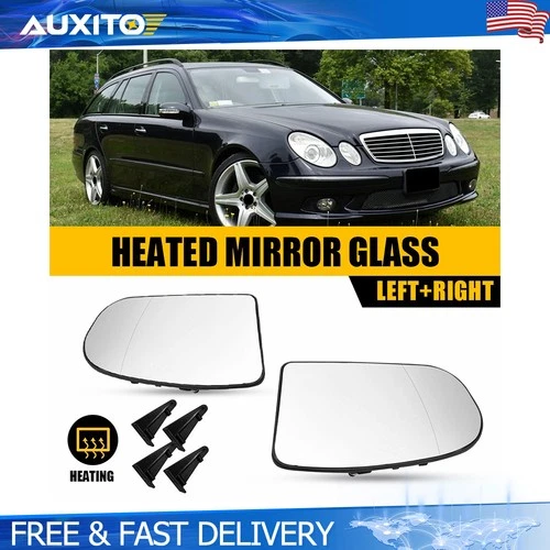 2Pc Mirror Glass for Mercedes C230 C240 C280 C320 E320 E350 E500 Right Left Side