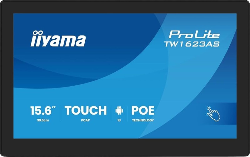 IIYAMA Écran tactile ProLite 15,6" Full HD Android 13 GMS PoE TW1623AS-B3P