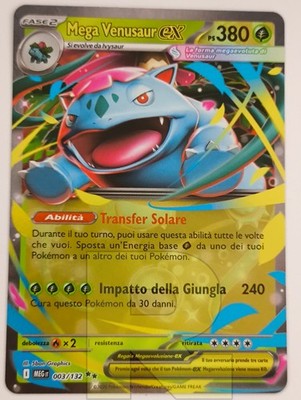 Mega Bisaflor Ex Megaevoluzione Meg 003/132 Rare Holo Foil Italian