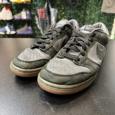 Vintage 2003 Nike Dunk Low Pro Black Graphite Gum Mens Size 9.5 OG