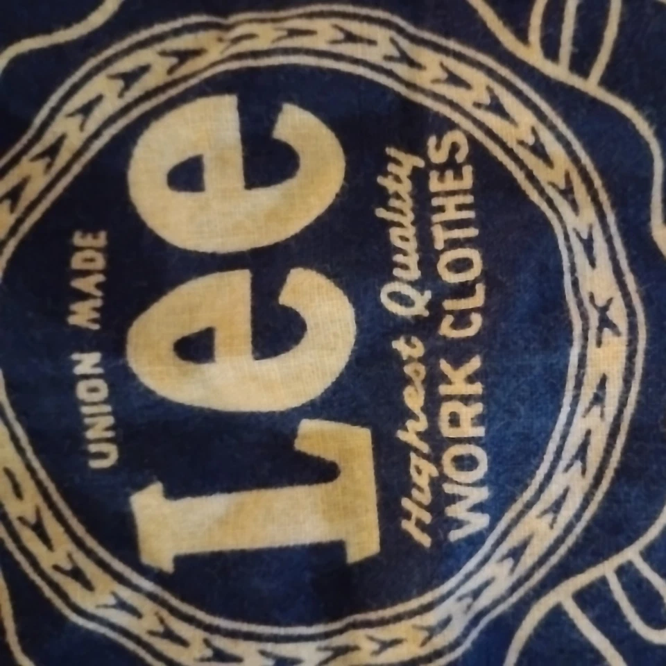 Pañuelo publicitario Lee Union Made vintage raro años 50 Foto 2 de 4