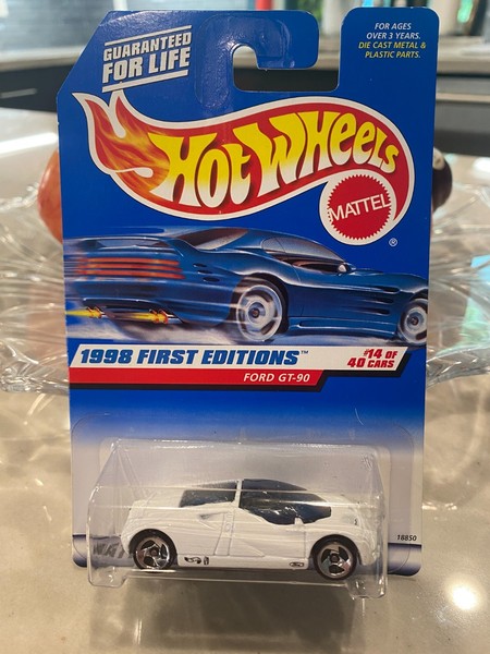 Vintage Hot Wheels Ford GT-90 #668 - 1998 First Editions (1:64) Weiß-image