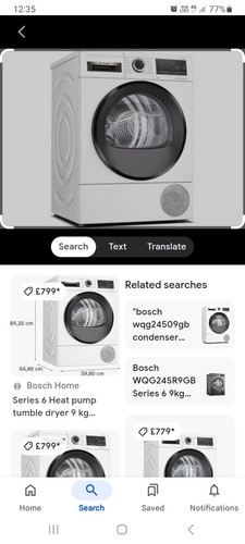 Bosch Condenser Dryer 9kg - Picture 1 of 1