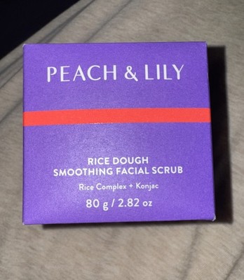 PEACH & LILY Rice Dough Smoothing Facial Scrub - Konjac Fibers - NIB - 2.82 Oz