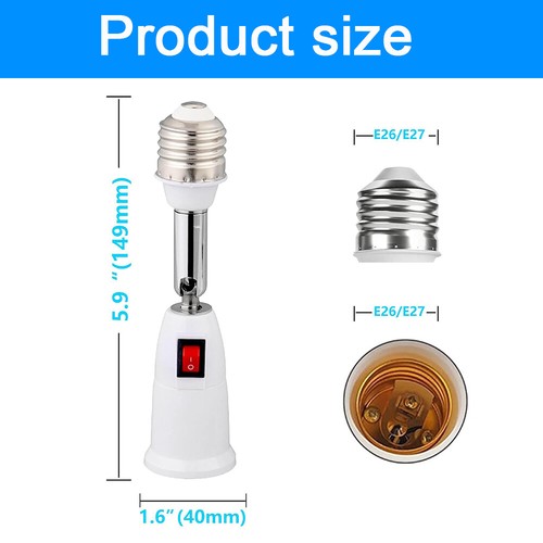 E27 1 to 5 Light Socket Splitter Adjustable Bulbs Socket Connector with Switch - Picture 7 of 21