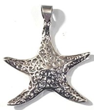 Starfish Pendant 925 Sterling Silver Filigree Design Nautical Sea New 109