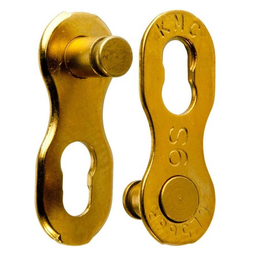 KMC Missing Link 9 Speed Re-Usable Ti-N (Gold) Pin Length: 6.6mm 2 Pair - Picture 4 of 6