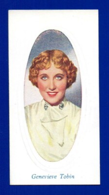 GENEVIEVE TOBIN 1936 GODFREY PHILLIPS EMBOSSED SCREEN STARS #31 NEARMINT SHARP !