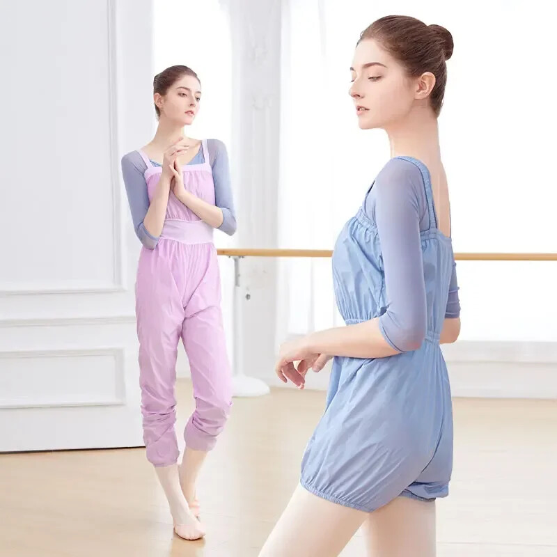 Mujeres Niñas Pantalones de Ballet Baile Calentamiento Mono Pantalones Sueltos Pantalones Fitness