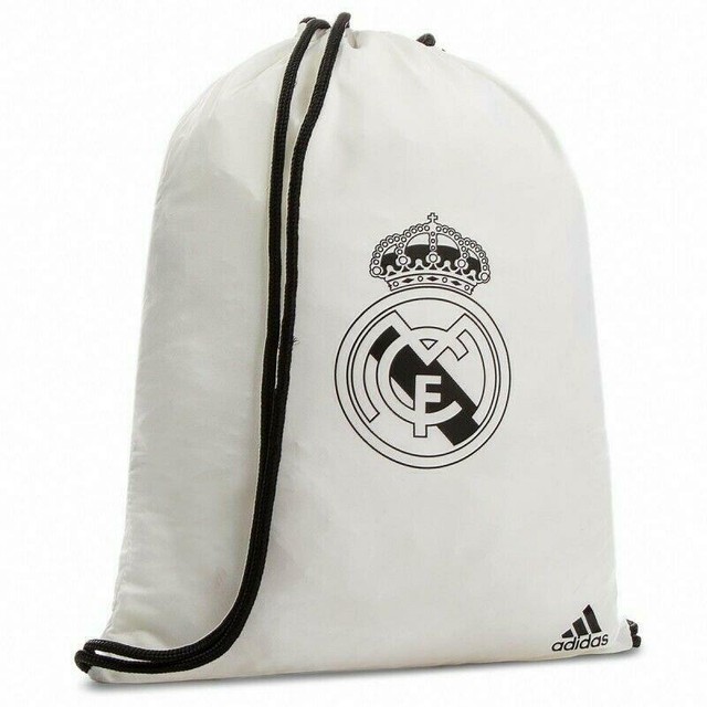 New adidas Real Madrid Drawstring Gym Bag Sack White swimming sports