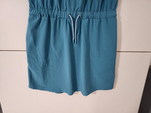 Athleta Girls Dress XL Teal All For One Sleeveless Tank Waist Tie Active Stretch - Picture 2 of 18