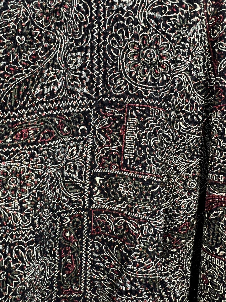 Chaqueta Blazer Metaphor Para Mujer Talla L Negra/Roja/Dorada Metálica Brillante Manga Larga Foto 3 de 4