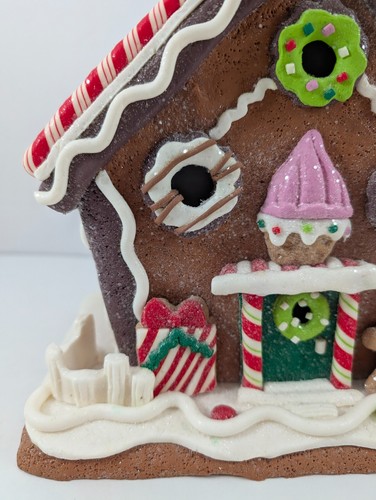 Valerie Parr Hill Illuminated Christmas Gingerbread House 10" T - Picture 3 of 14