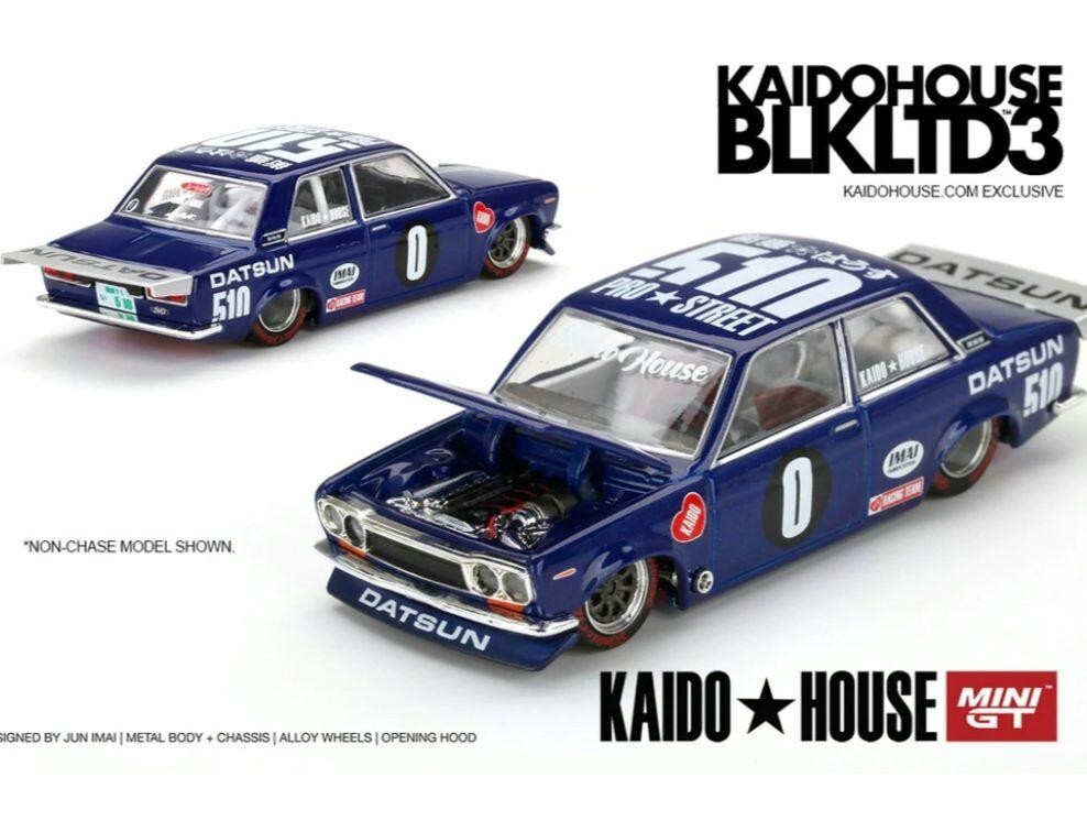 Kaido House x Mini GT Datsun 510 Pro Street BLKLTD.3 1/64 300pcs Kaido House x Mini GT Datsun 510 Pro Street BLKLTD.3 1/64 300pcs