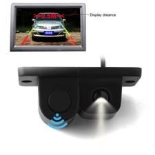 2in1 Car Parking Reversing Sensor Radar Rear View Backup Camera Alarm Waterproof