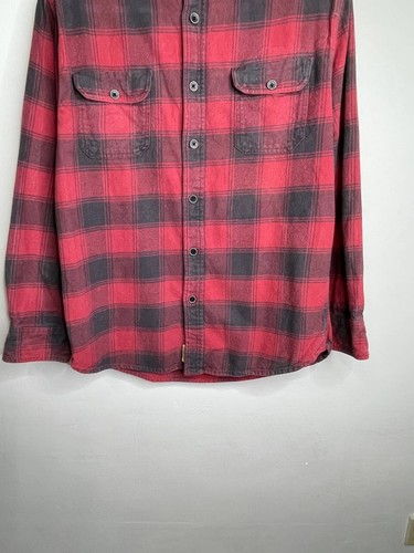 Vintage JACHS Flannel Shirt Red Black Plaid Button Up Long Sleeve M - Picture 2 of 9