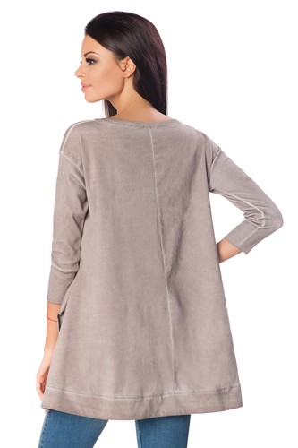 Womens Oversized Asymmetric Long Top Poncho Mini Dress Pullover Size 8-14 FT2244 - Picture 4 of 6