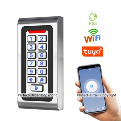 US Tuya APP WiFi Waterproof 125KHz RFID Card&Password Door Access Control Keypad