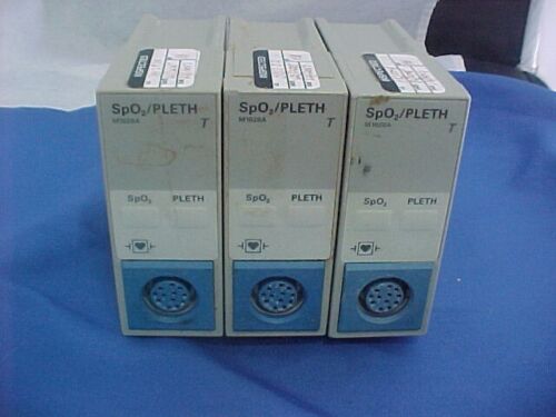 lot of 3 AGILENT/HP/PHILIPS PATIENT MONITOR MODULES SPO2 PLETH M1020A GAR - Picture 1 of 5