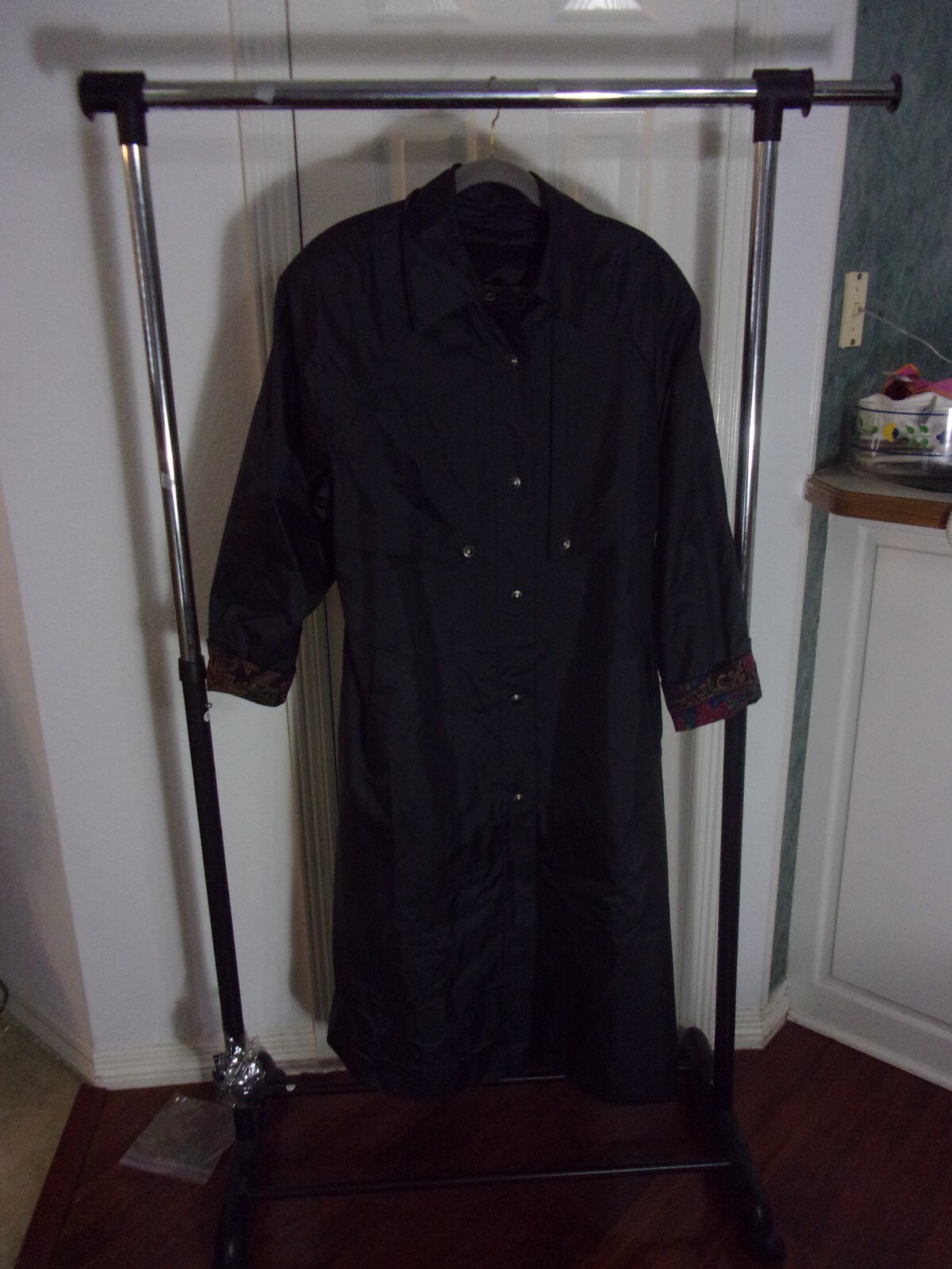 Chiango by Fleet Street Women Black Trench, Rain, Duster Coat Size 14 ...