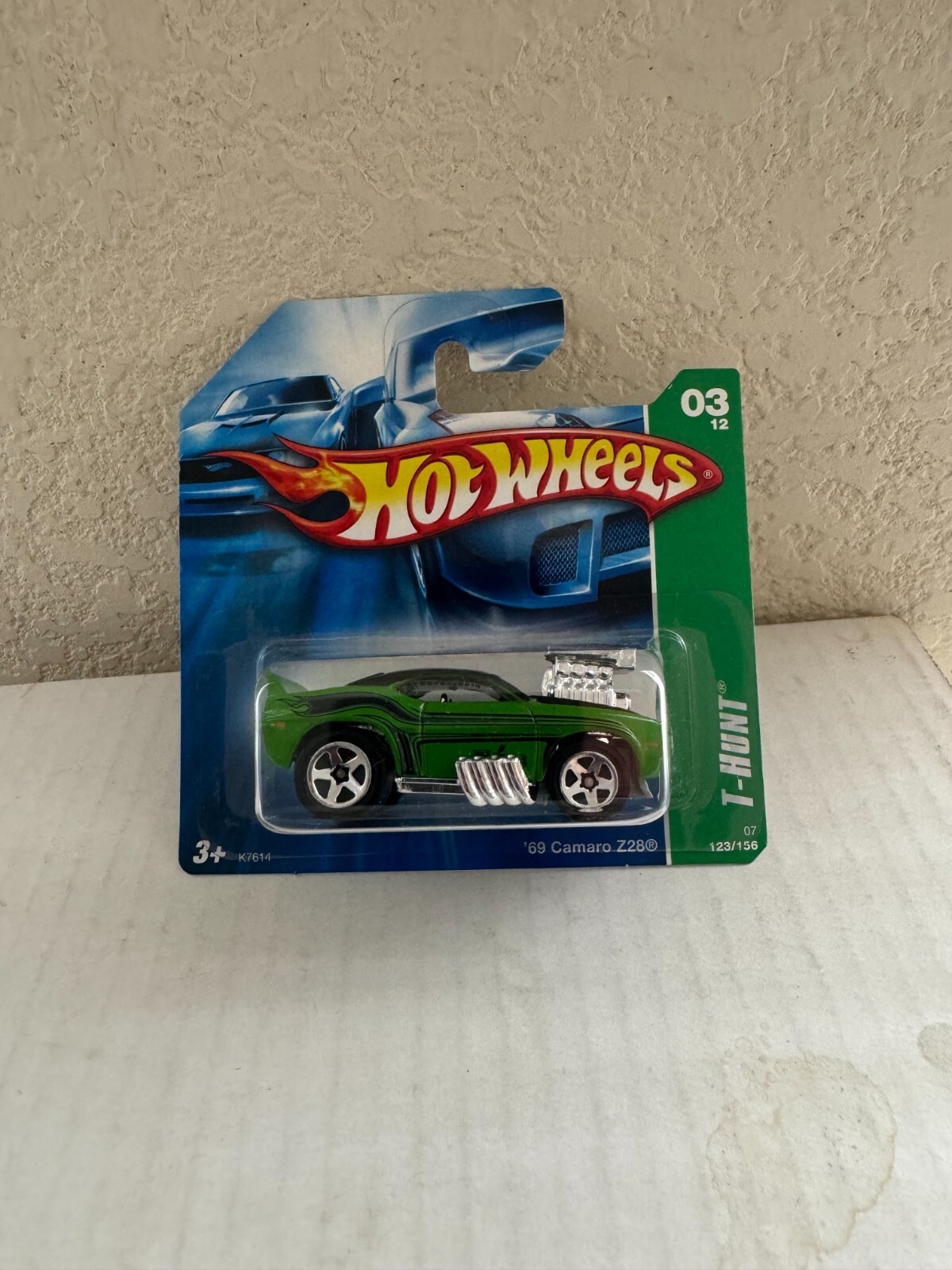 Hot Wheels 2007 Treasure Hunt '69 Camaro Z28 #3/12 Short Card A59