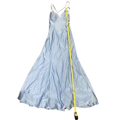Vestido de noche NIGHTWAY para mujer azul claro con tiras espalda cruzada sirena - 14 - Imagen 4 de 7