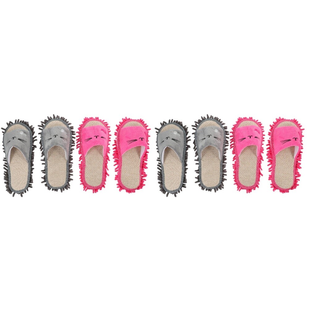 APL 4 Paia di Pantofole Mop Pantofole per Pulizia Pavimenti Pantofole Carine