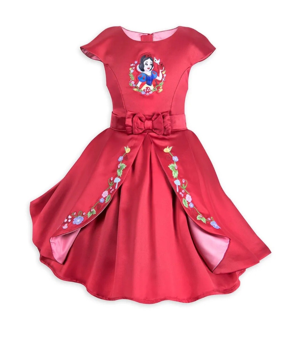 Disney Store Snow White Fancy Red Dress Holiday Girls Party Costume Sz 7/8  | eBay